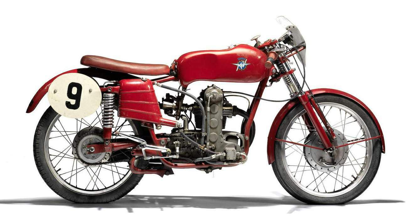 #phm.28862 Photo 1954 MV AGUSTA 125 MONOALBERO CORSA Moto Motorcycle 