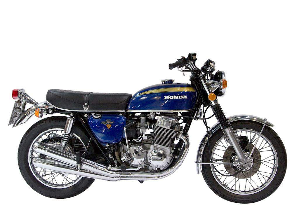 1972 Honda CB750 K2 blue gas tank stripes