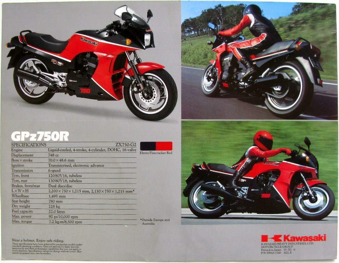 kawasaki 750 zx 1985