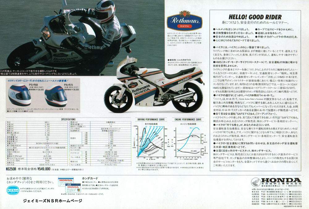 Honda Ns 250r Rothmans Special Edition