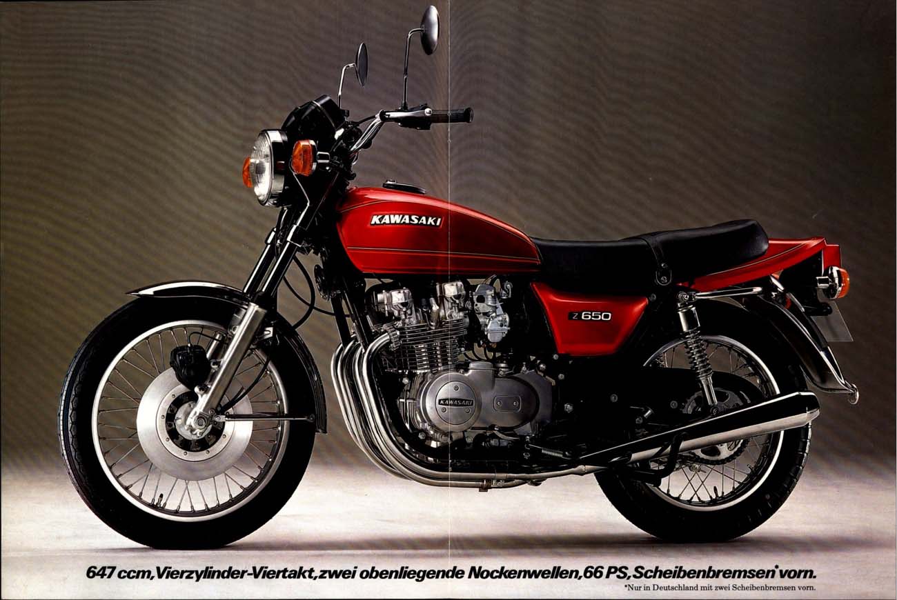 Overskæg hval blotte 1976 Kawasaki Z 650