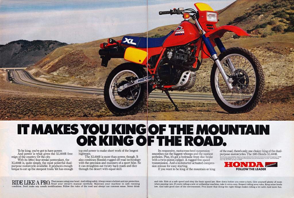 Honda 1985 XL600R Owner Manual 85 
