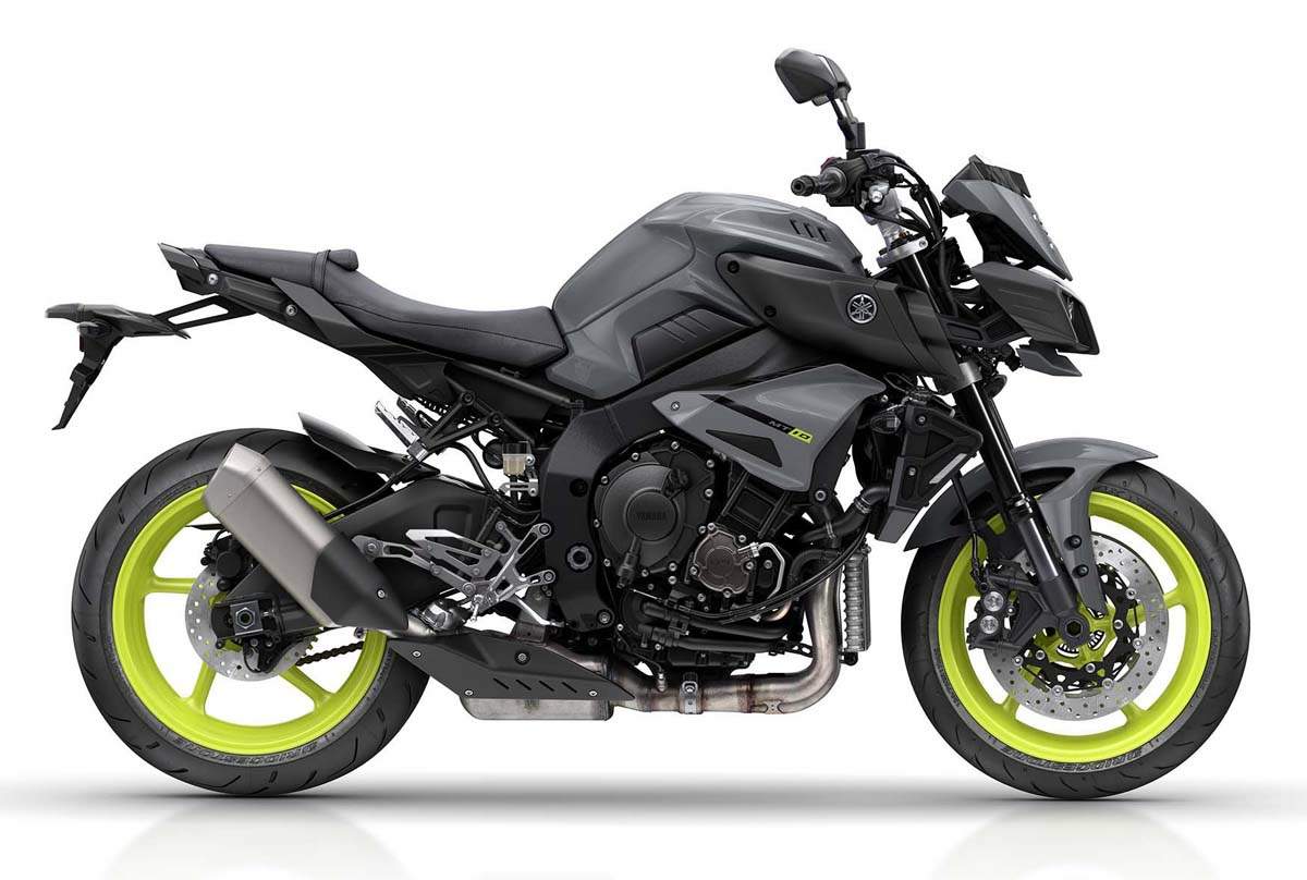 The 999cc Yamaha MT-10 Motorcycle blends track performance 